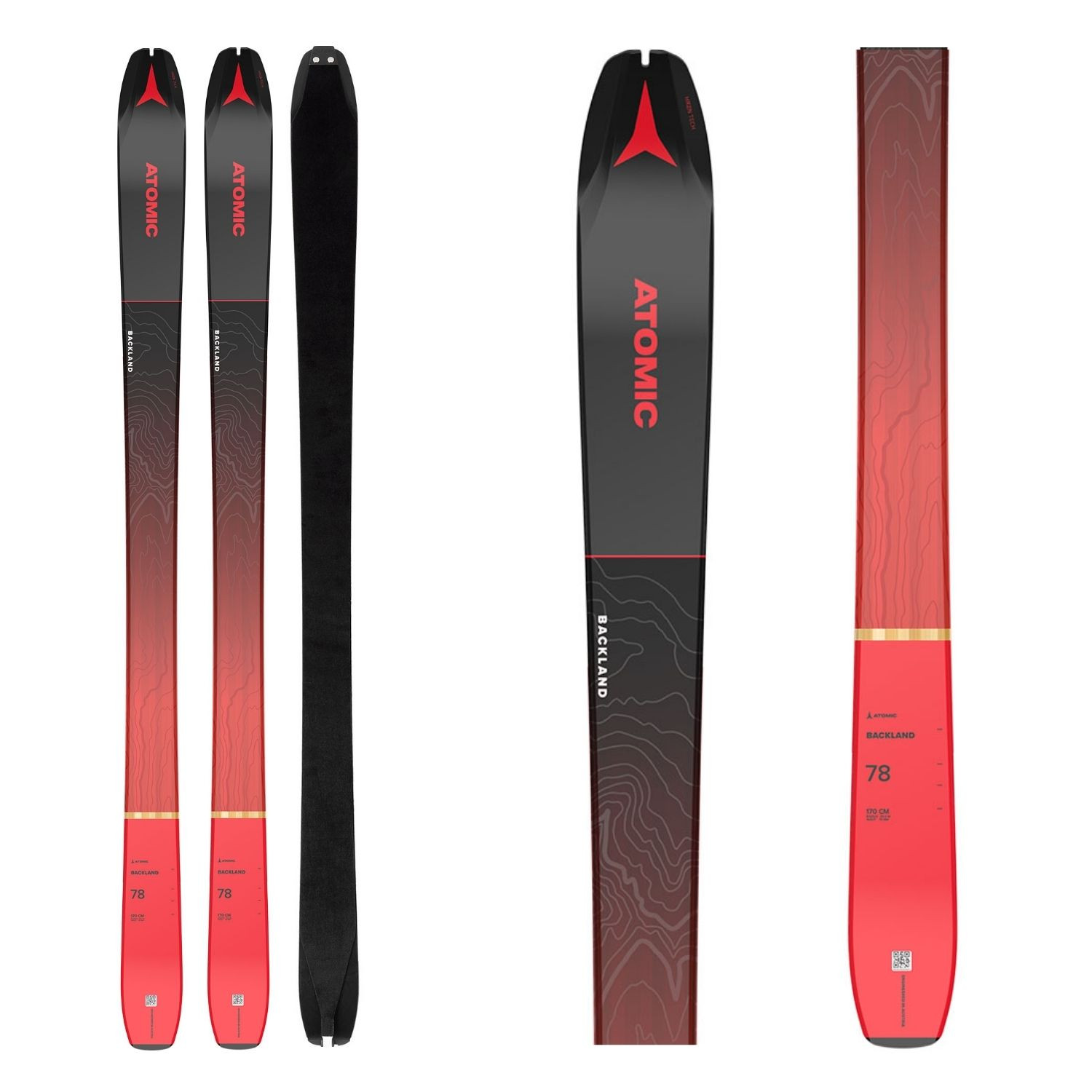 Skialpový set ATOMIC Backland 78 s viazaním Atomic a pásmi Skin 78/80 - Skialp sety -Unisex - 2
