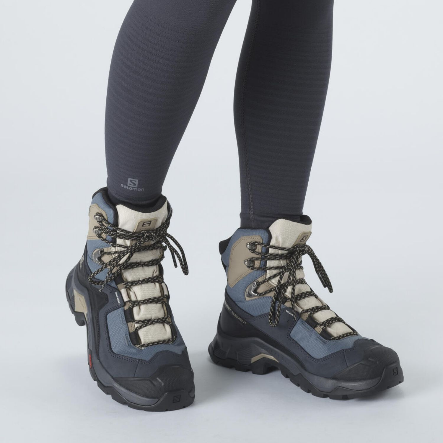 Turistická obuv SALOMON Quest Element GTX W Ebony/Rainy Day - Turistická obuv - 7