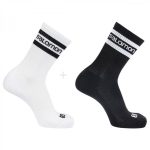 Ponožky SALOMON 365 Crew 2-Pack White/Black - 2 páry