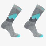 Ponožky SALOMON Outline Crew 2-Pack Medium Gre/P - 2 páry