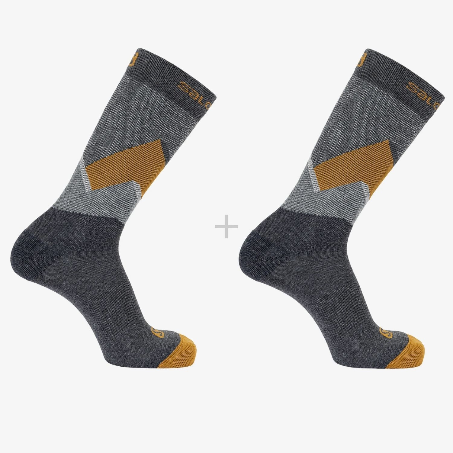 Ponožky SALOMON Outline Crew 2-Pack Gy/Cumin - Ponožky - stredné - 1