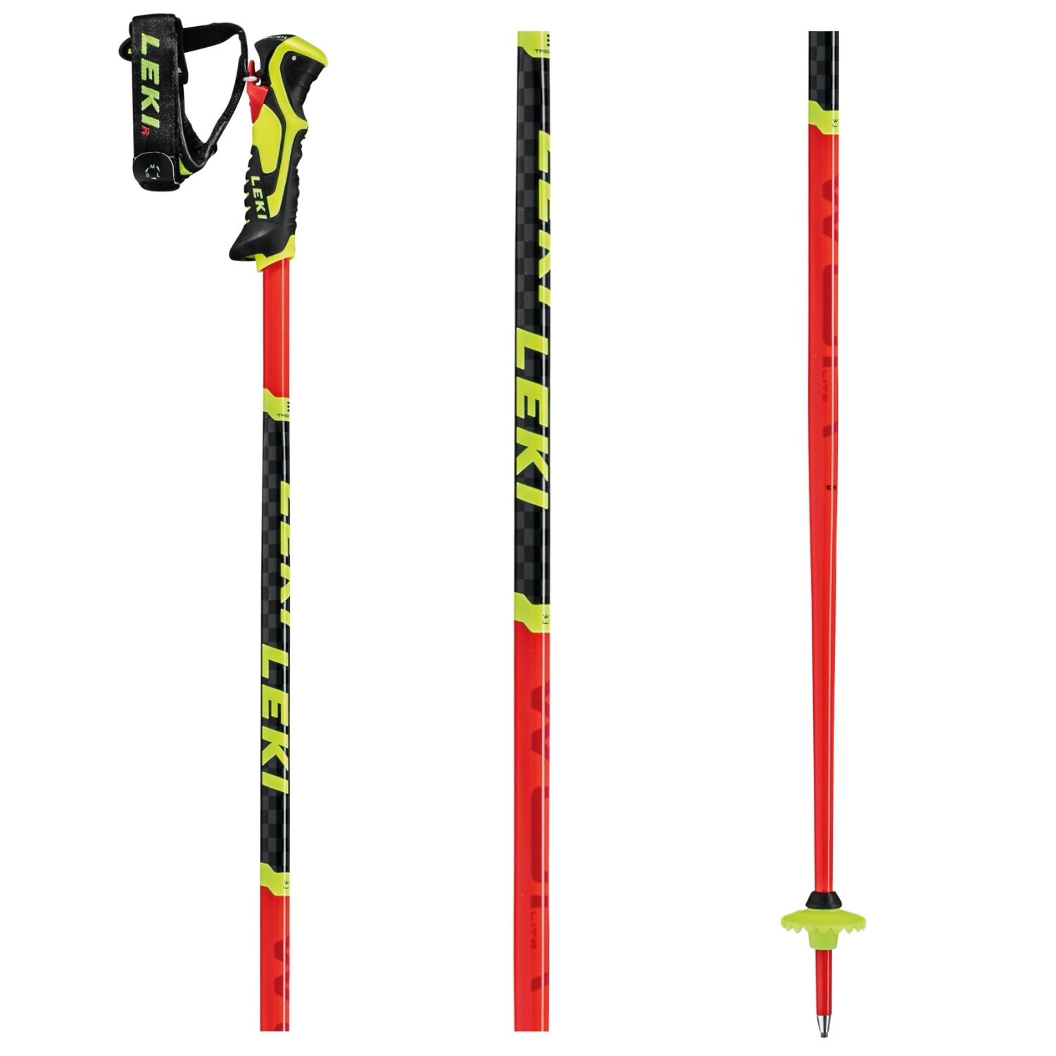 Lyžiarske palice LEKI WCR Lite SL 3D Junior Red/Yellow - Detské palice - 1