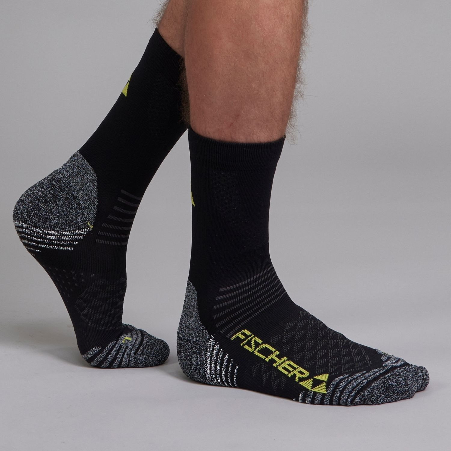 Ponožky na bežky FISCHER XC Socks Short Black/Yellow - Ponožky - stredné - 2