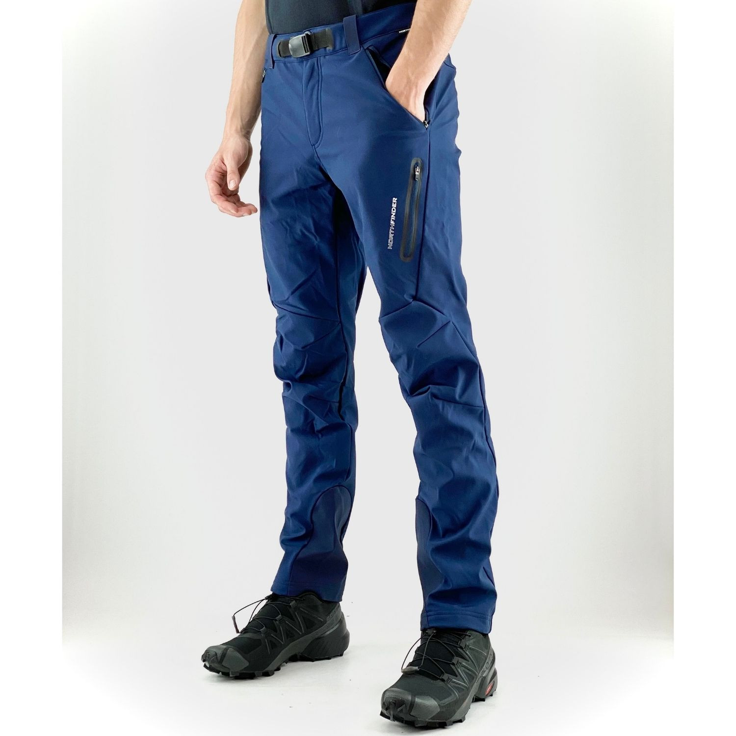 Nohavice NORTHFINDER Softshell 10K/5K Javon Dark Blue - Turistické nohavice - 1