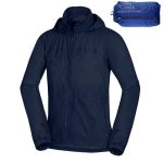 Pánska vodotesná zbaliteľná outdoorová bunda NORTHFINDER Northkit Tmavomodrá