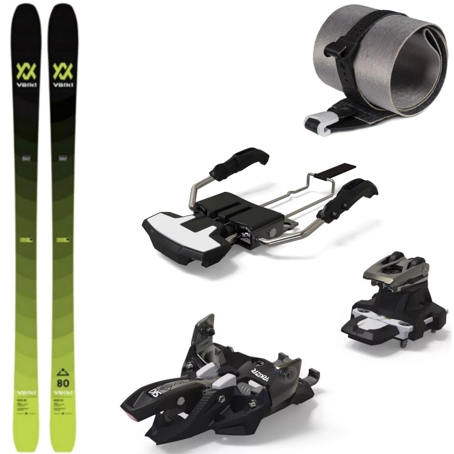 Skialpinistický set Volkl Rise 80 s pásmi a viazaním Marker Alpinist 8 - Skialp sety -Unisex - 1