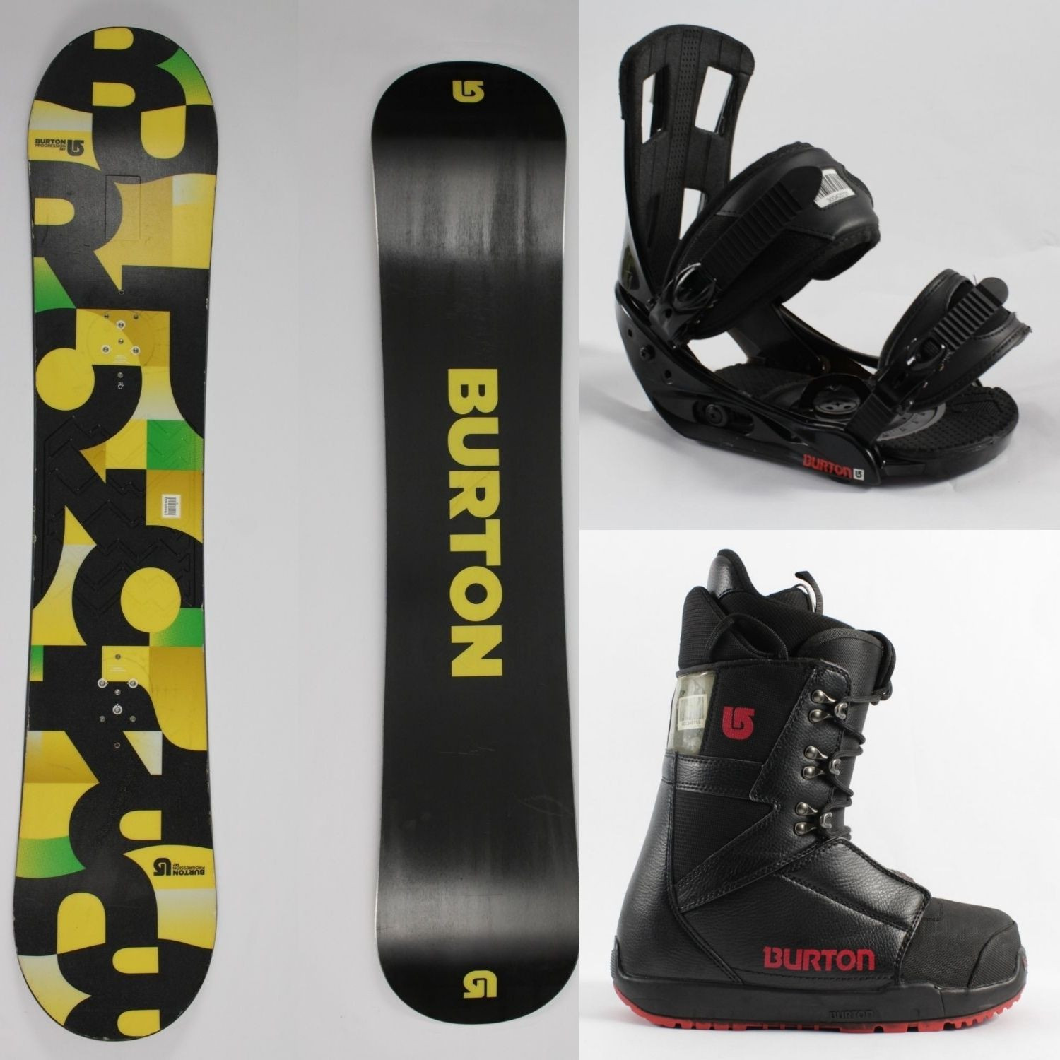 Jazdený bazárový snowboardový set BURTON Progression s viazaním - Pánske snowboardy - 1