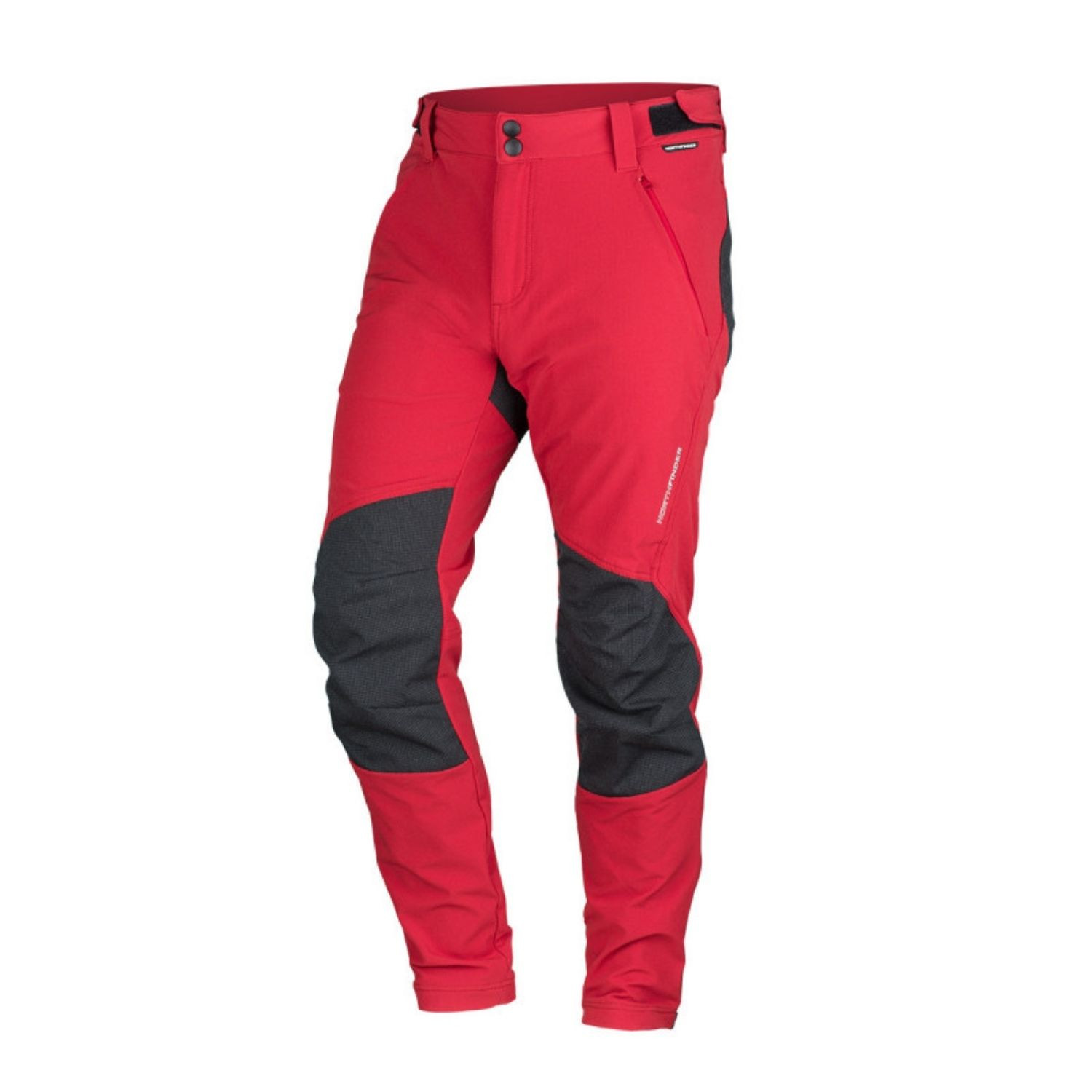 Nohavice NORTHFINDER Rib-structure Raul Red - Turistické nohavice - 4
