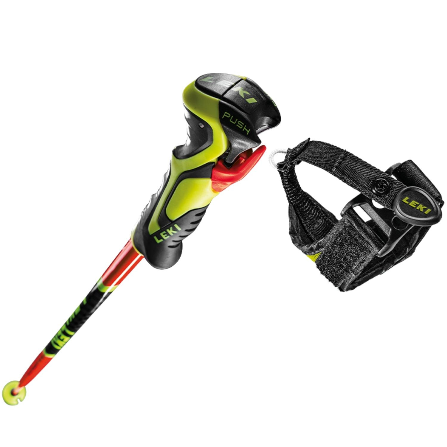 Lyžiarske palice LEKI WCR Lite SL 3D Junior Red/Yellow - Detské palice - 2
