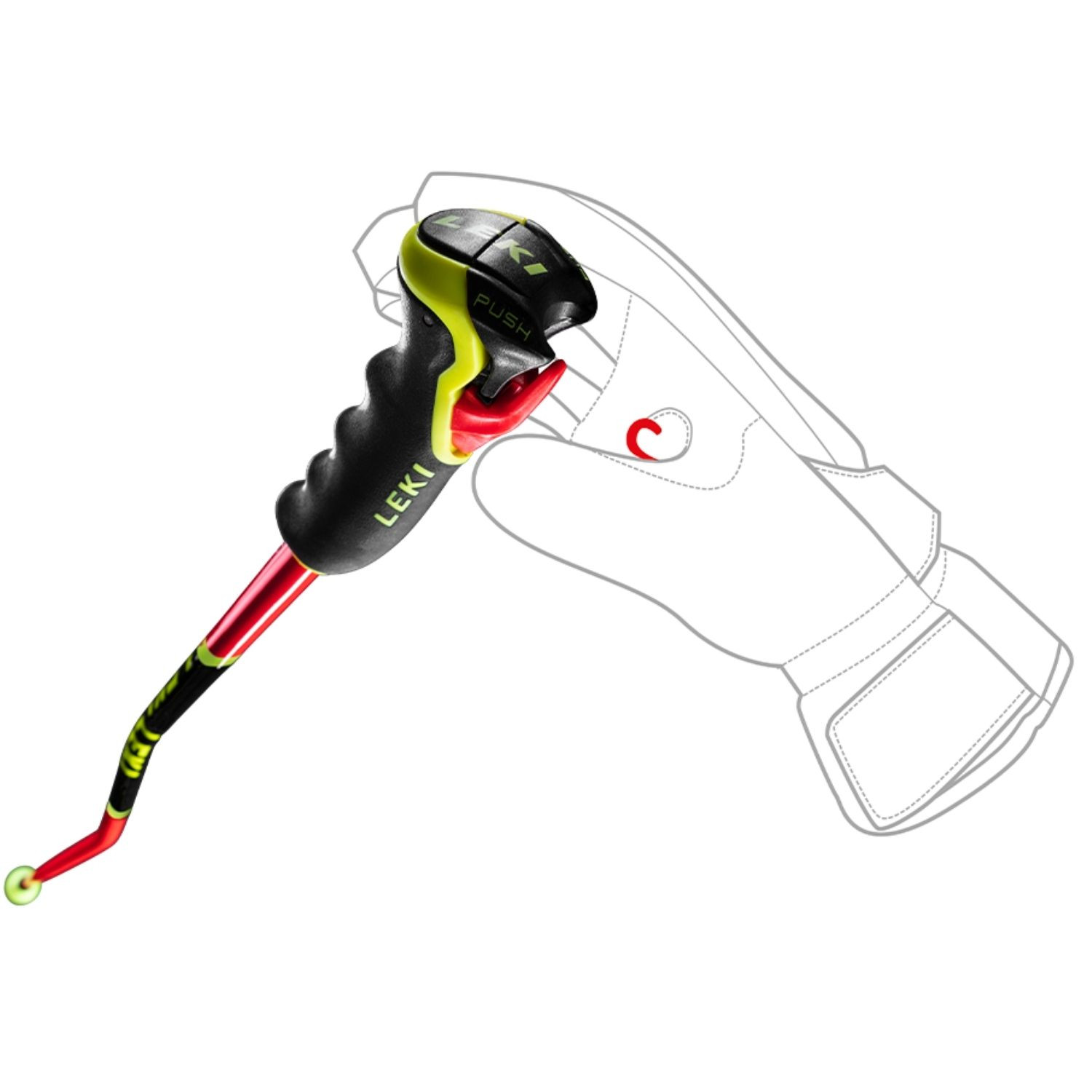Lyžiarske palice LEKI WCR GS 3D Red - Pánske palice - 3