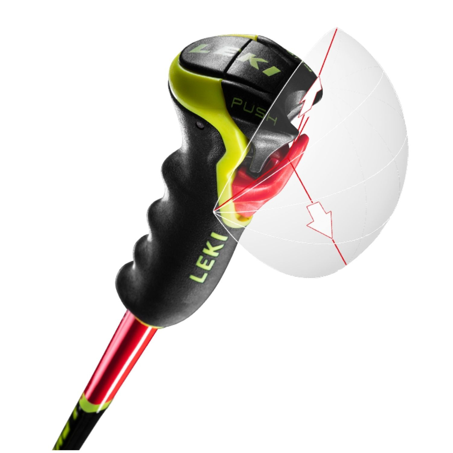 Lyžiarske palice LEKI WCR GS 3D Red - Pánske palice - 4