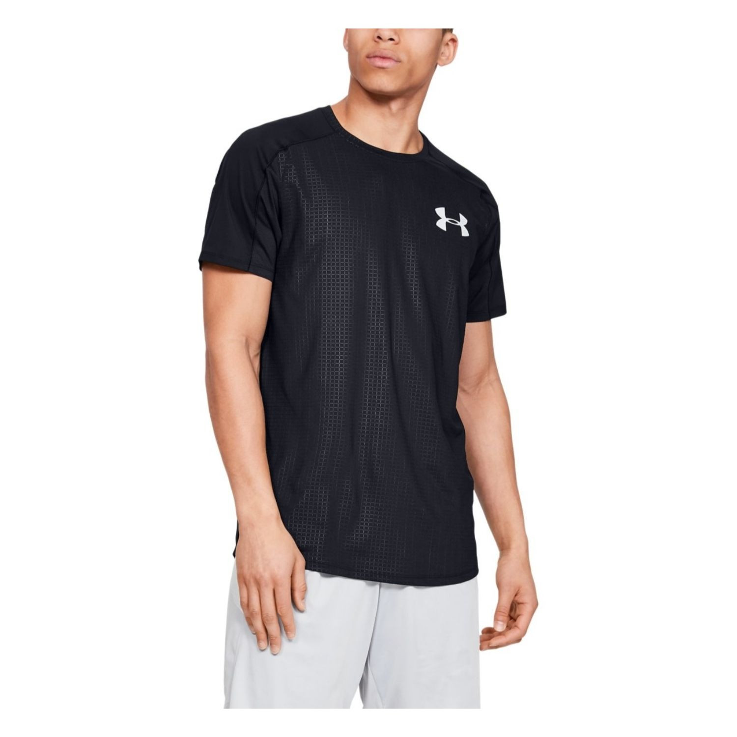 Tričko UNDER ARMOUR MK1 SS Emboss Black - OBLEČENIE - 1