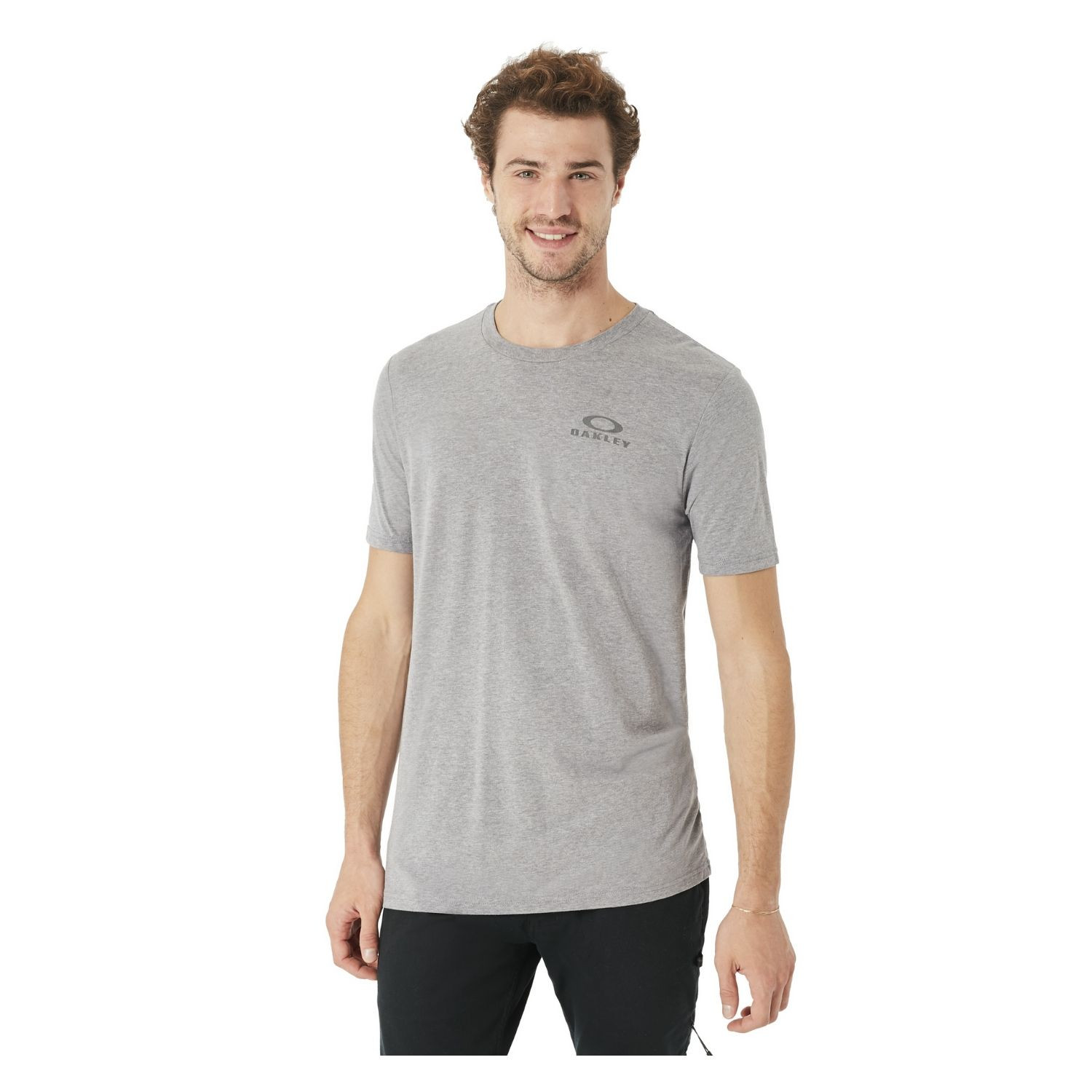 Pánske tričko OAKLEY 50-Bark Repeat Athletic Heather Grey - OBLEČENIE - 1