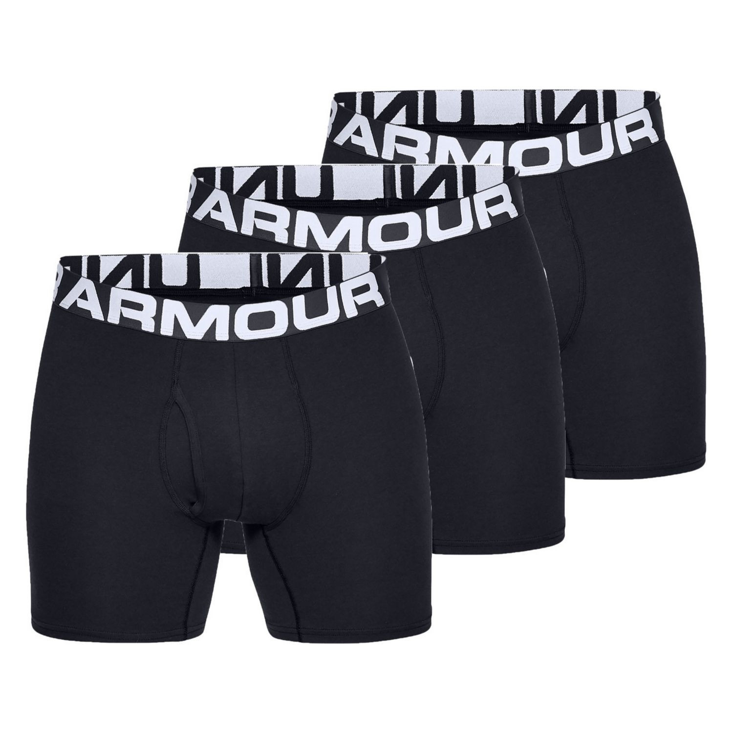 Boxerky UNDER ARMOUR Charged Cotton 6in 3-Pack Black - Spodná bielizeň - 1