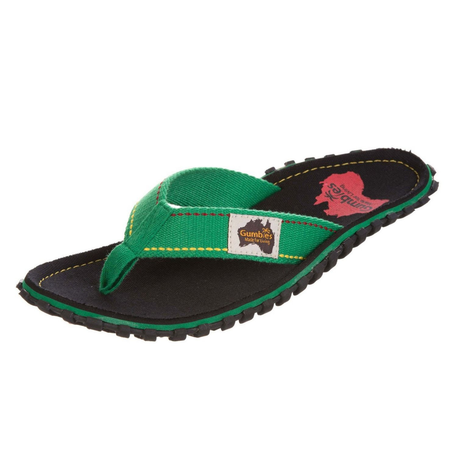 GUMBIES Islander Rasta Black - Šľapky a sandále - 2