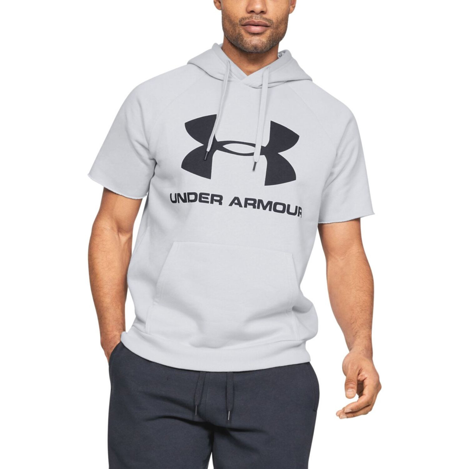Mikina UNDER ARMOUR Rival Fleece Logo SS Grey - Mikiny s kapucňou - 1