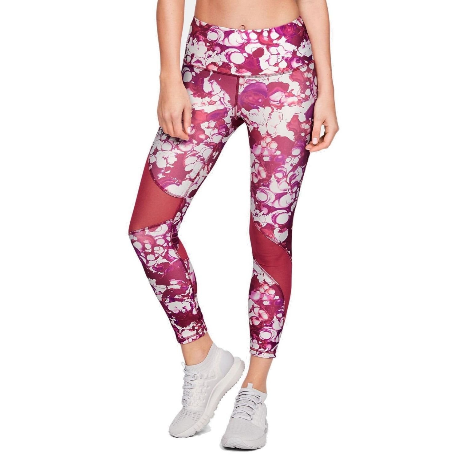 Dámske legíny UNDER ARMOUR HeatGear Armour Ankle Crop Print Pink - Legíny - 1