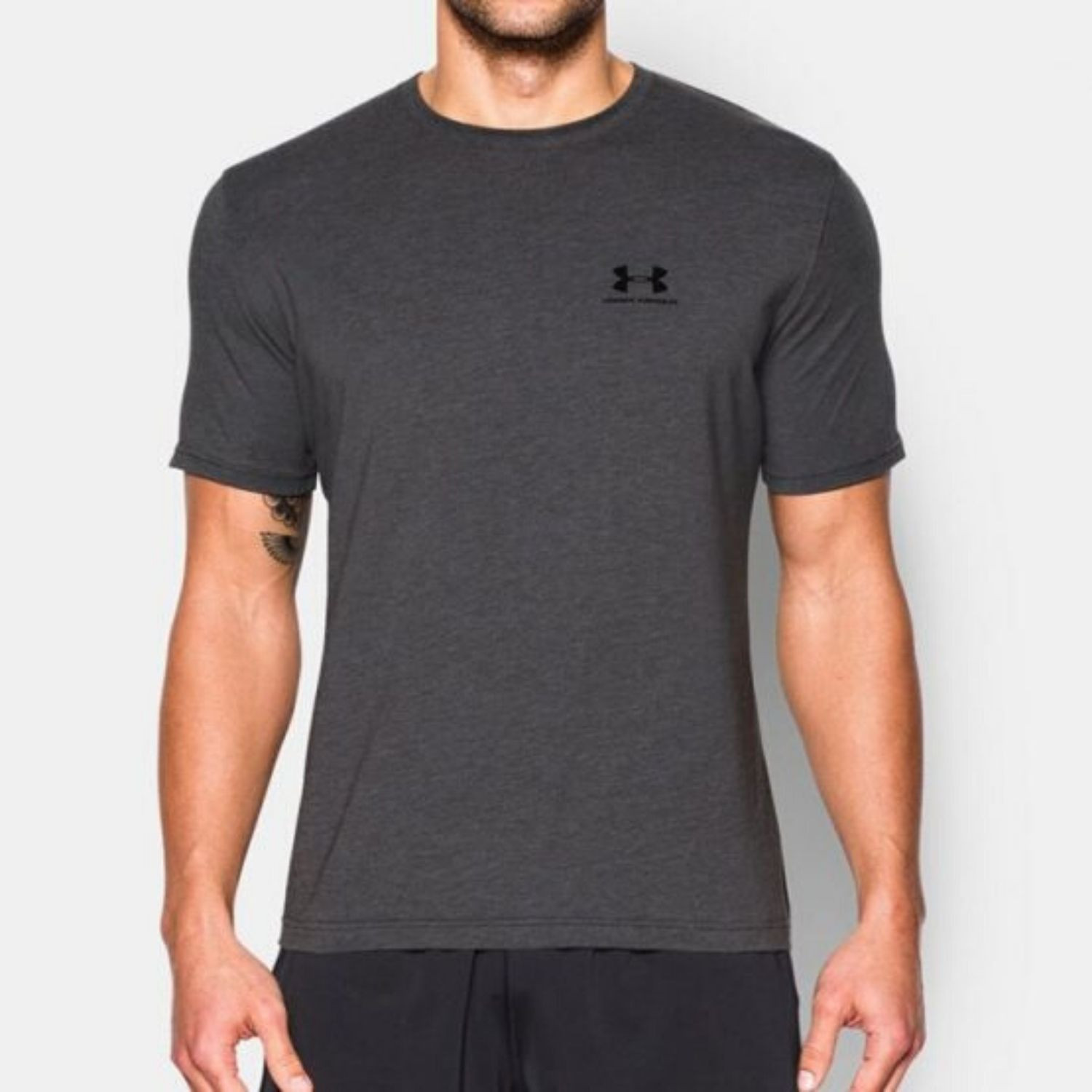 Tričko UNDER ARMOUR CC Left Chest Lockup Grey/Black - OBLEČENIE - 1