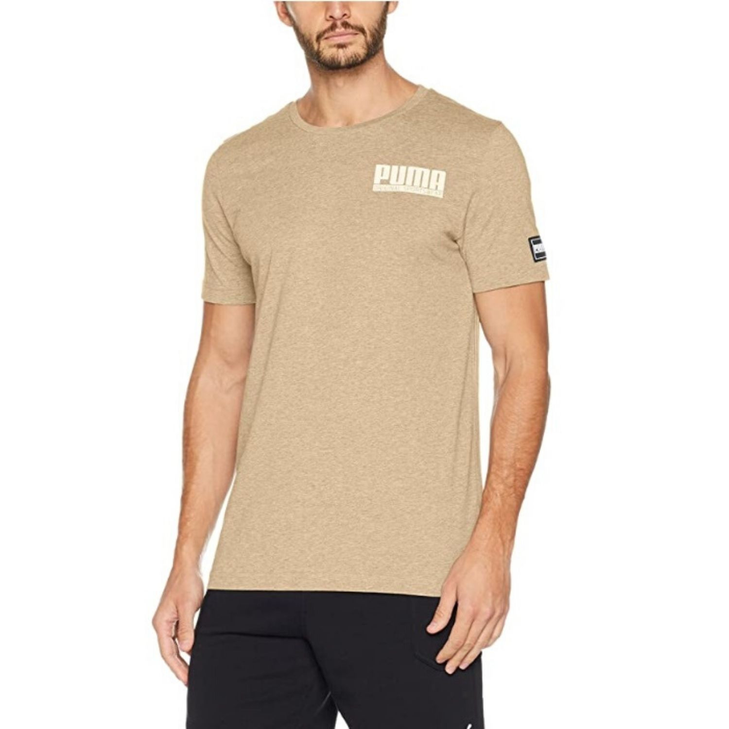Tričko PUMA Style Athletics TEE Beige - OBLEČENIE - 1