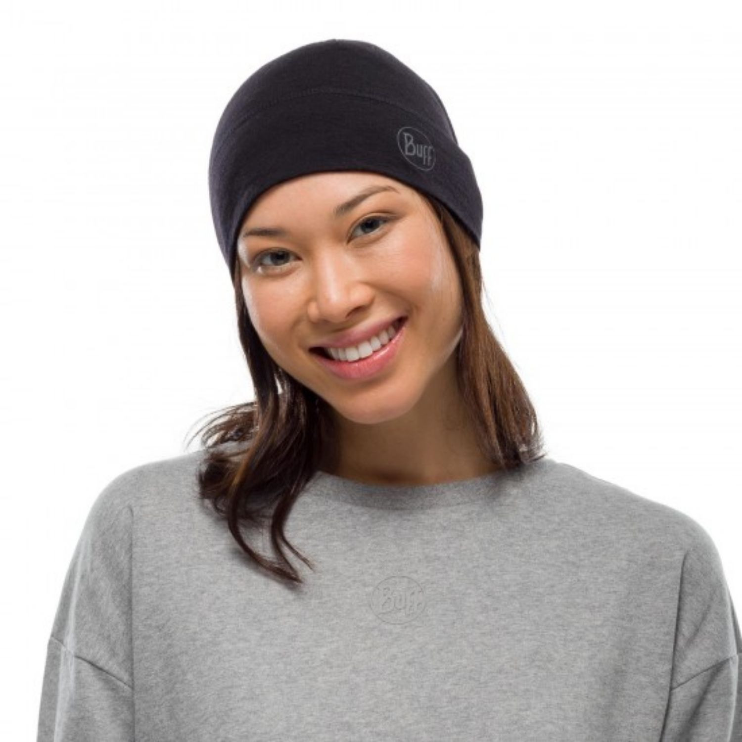 Čiapka BUFF Merino Midweight Solid Black - Čiapky - 2