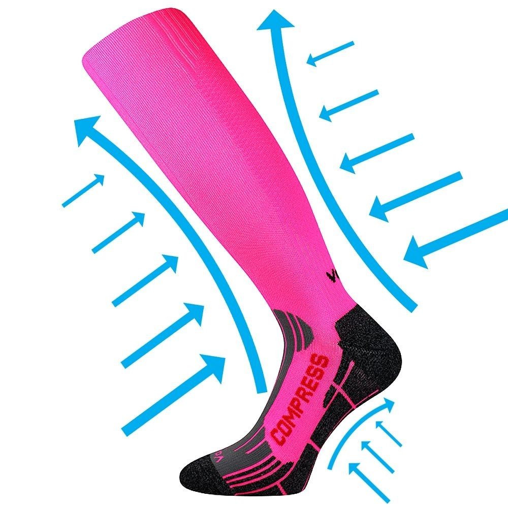 Kompresné podkolienky VOXX Flex Neon Pink - Podkolienky - 1