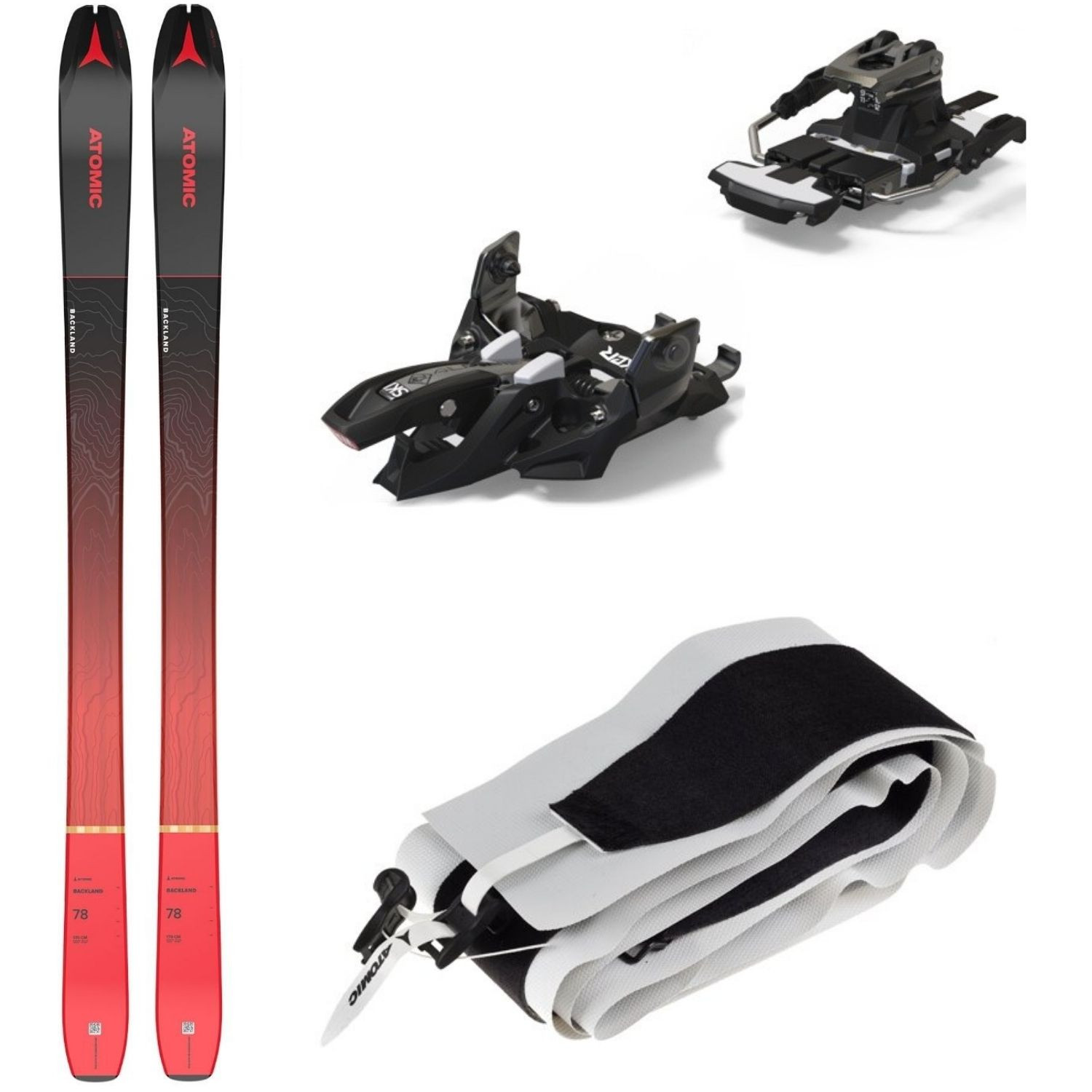 Skialpový set ATOMIC Backland 78 s viazaním Marker a pásmi Skin 78/80 - Skialp sety -Unisex - 1
