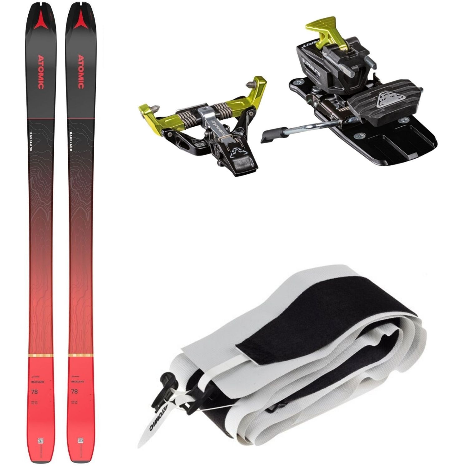 Skialpový set ATOMIC Backland 78 s viazaním Superlite a pásmi Skin 78/80 - Skialp sety -Unisex - 1
