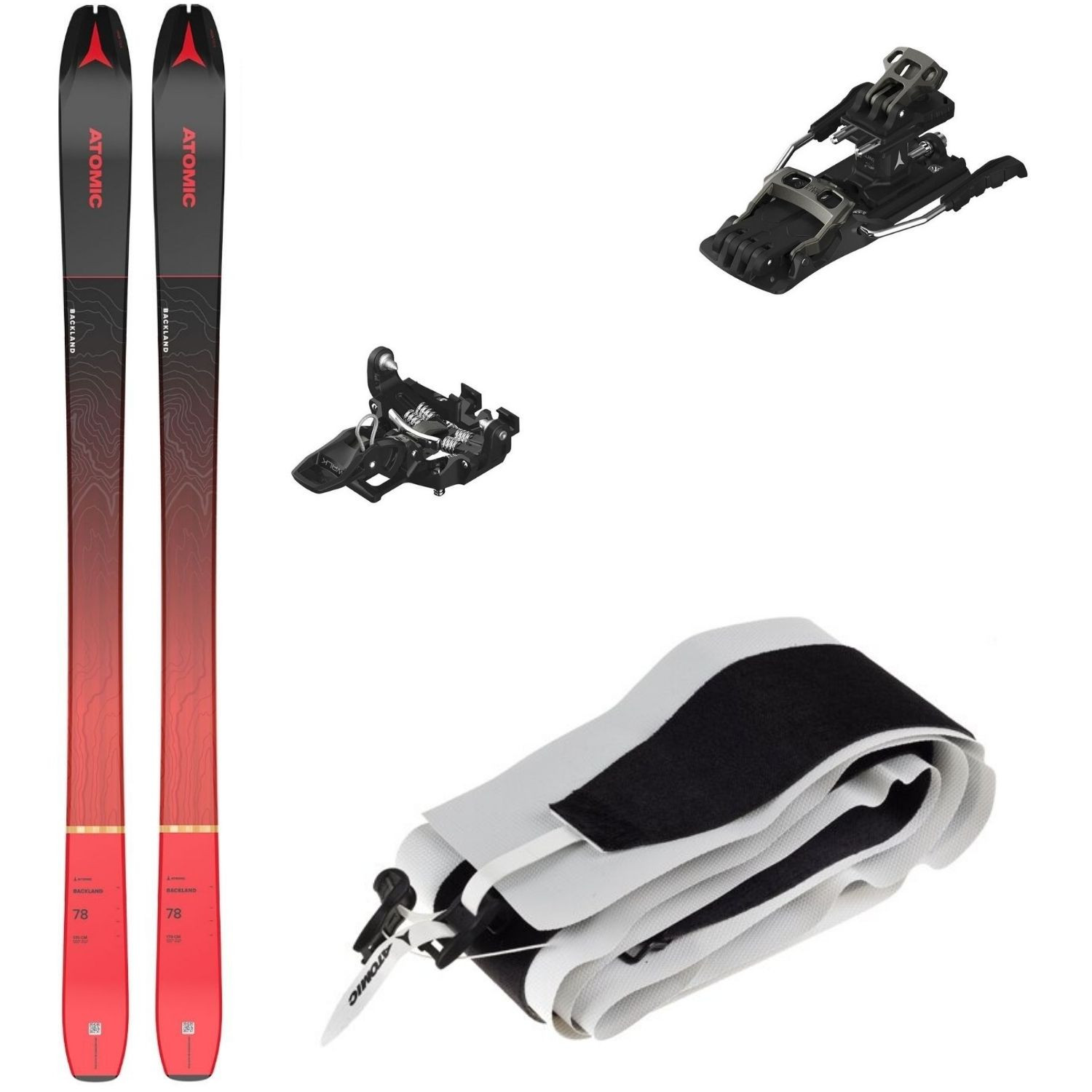Skialpový set ATOMIC Backland 78 s viazaním Atomic a pásmi Skin 78/80 - Skialp sety -Unisex - 1