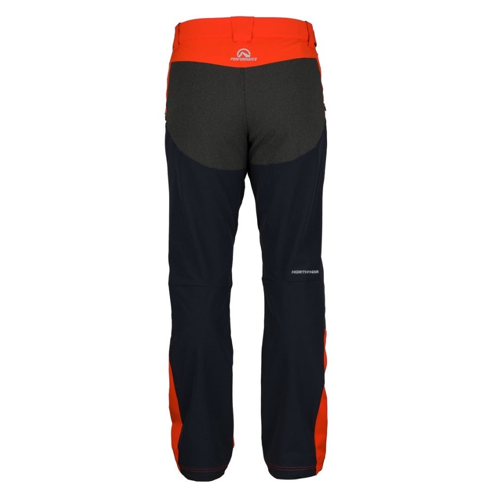 Hybridné softshellové nohavice NORTHFINDER Hybrid Hrmovec Red - Turistické nohavice - 2