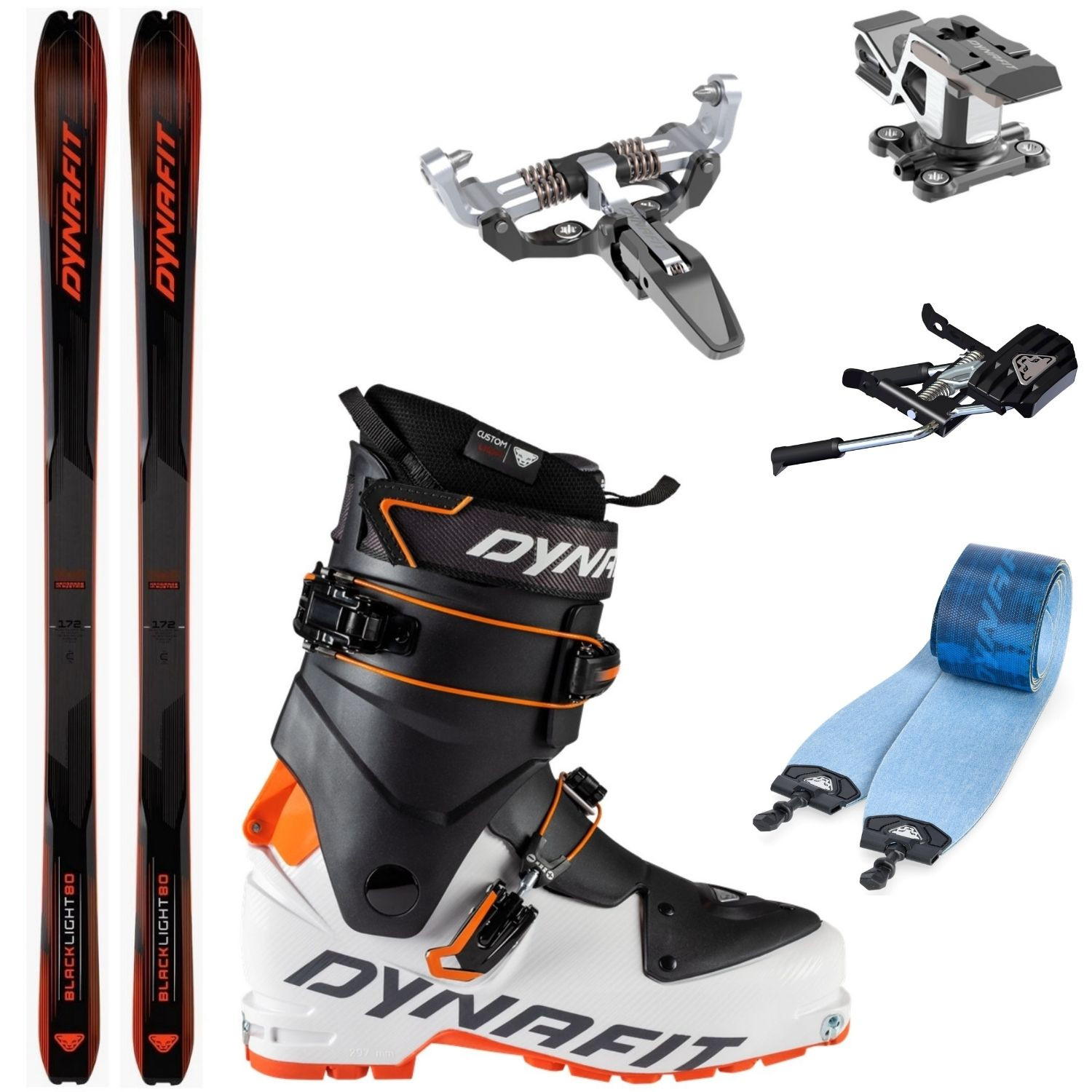 Najľahší skialpový set DYNAFIT Blacklight 80 s pásmi + viazanie Superlite 150 + lyžiarky Speed - Skialp sety -Unisex - 1