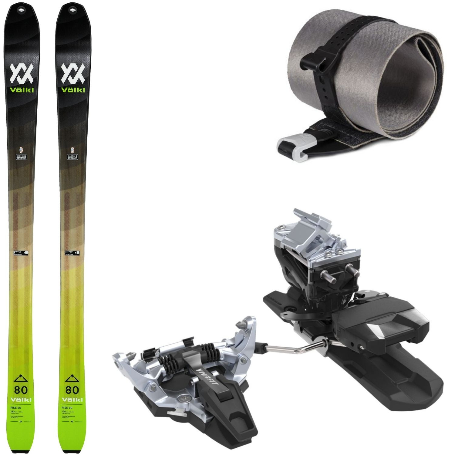 Skialpinistický set VÖLKL Rise 80 s pásmi a viazaním DYNAFIT Radical - Skialp sety -Unisex - 1