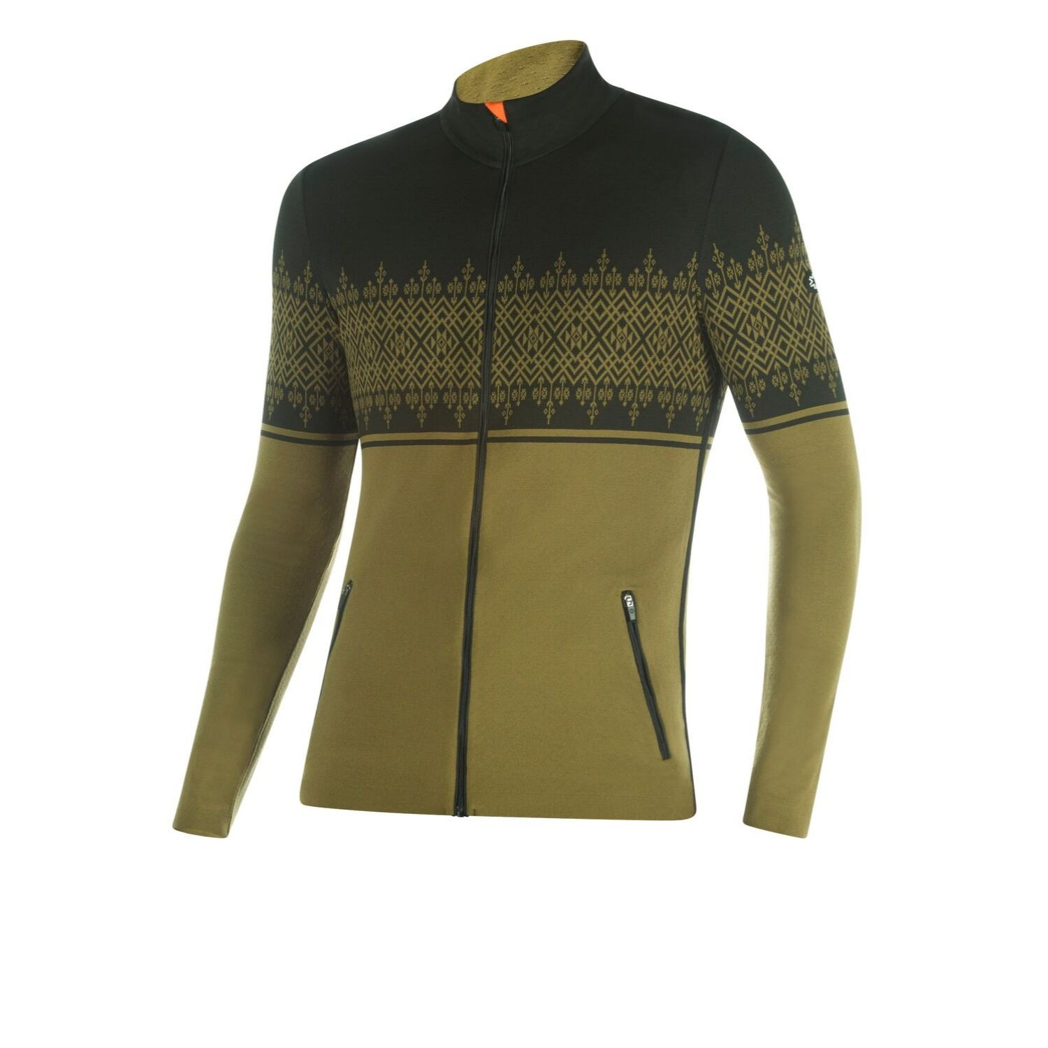 NEWLAND Man Full Zip Khaki/Black - Mikiny bez kapucne - 3