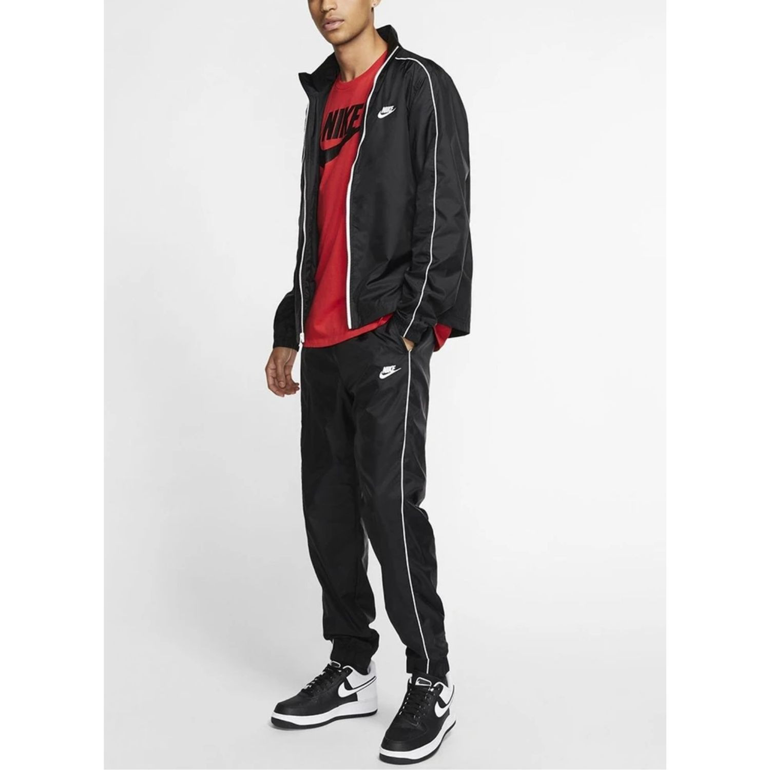 Tepláková súprava NIKE Sportswear Men's Woven Basic Black - Teplákové súpravy - 3