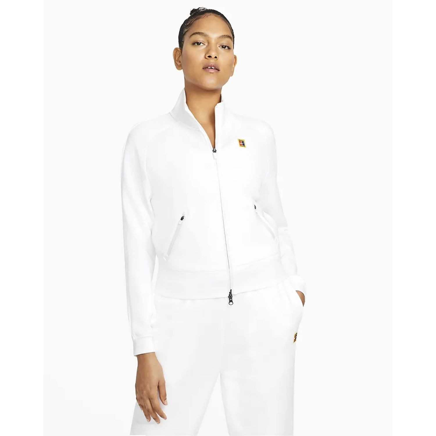 Mikina NIKE Court Women's Full-Zip Tennis White - Mikiny bez kapucne - 1