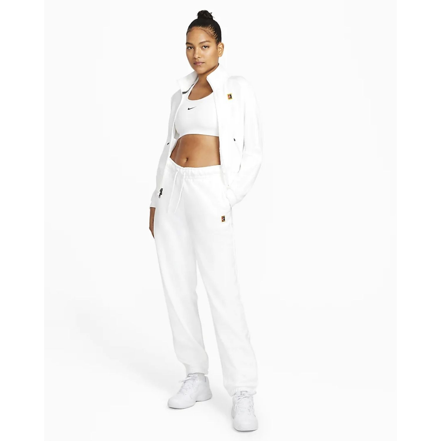 Mikina NIKE Court Women's Full-Zip Tennis White - Mikiny bez kapucne - 4