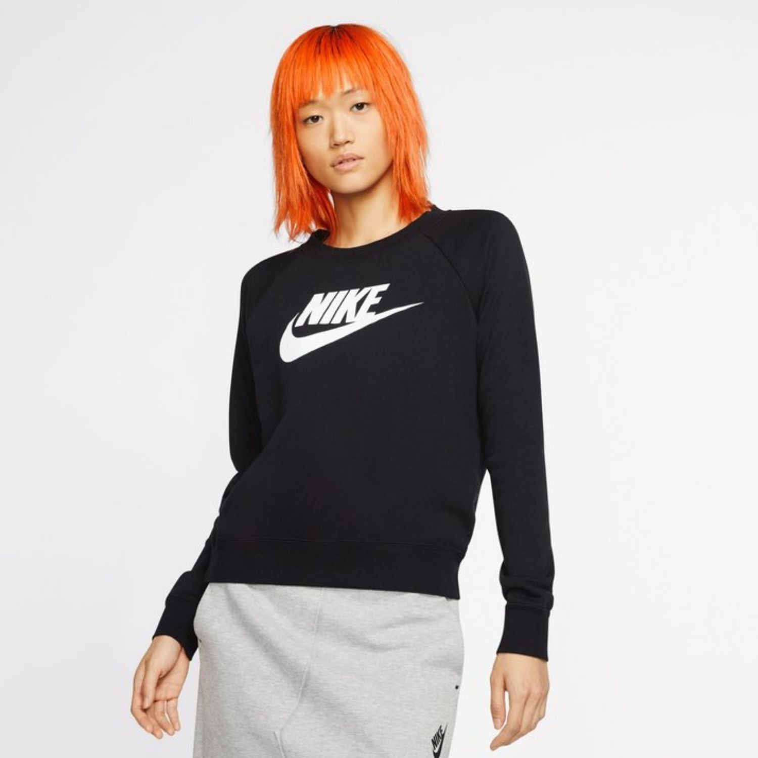 Mikina NIKE Essential Crew Fleece HBR Black - Mikiny bez kapucne - 1