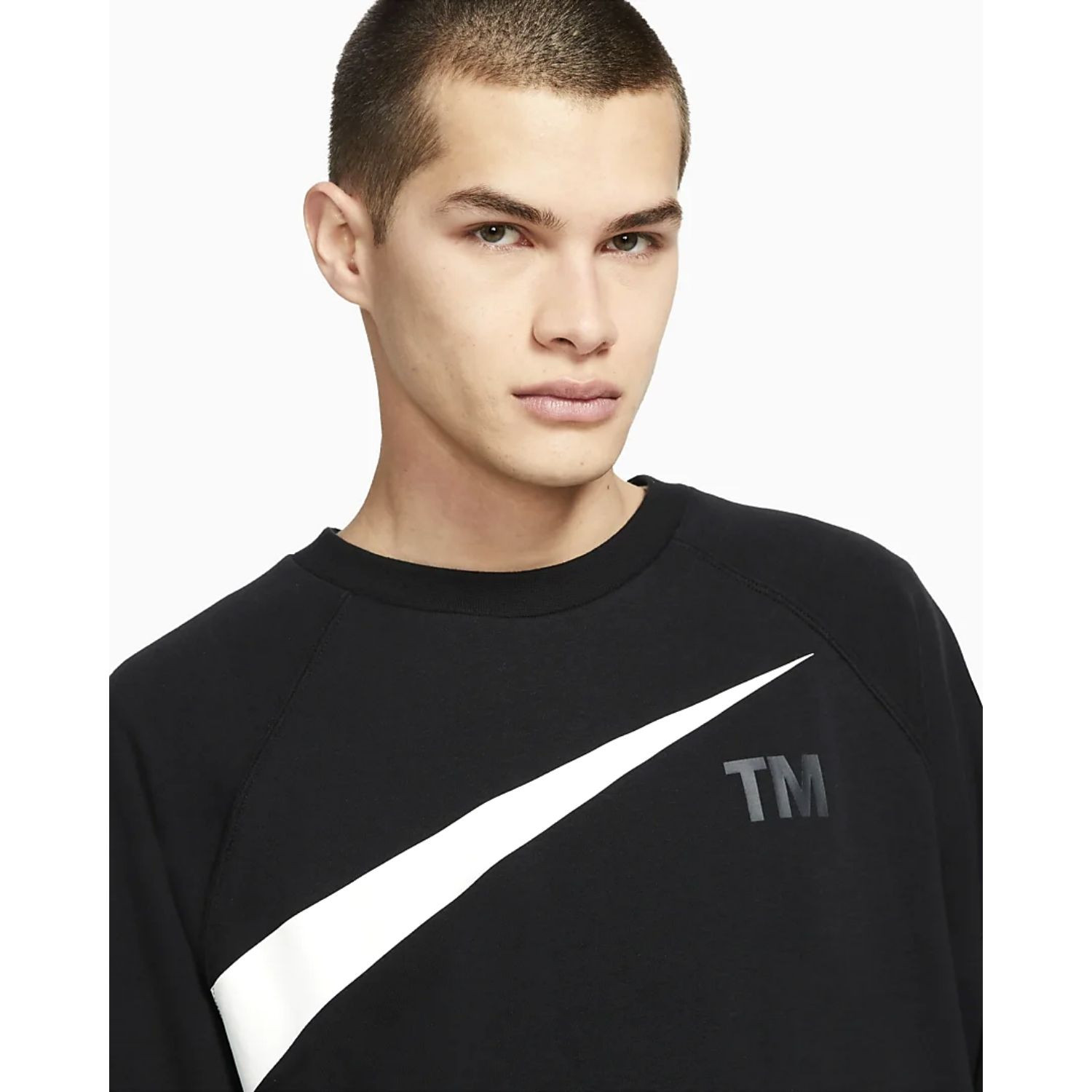 Mikina NIKE Sportswear Swoosh Men's Black - Mikiny bez kapucne - 4