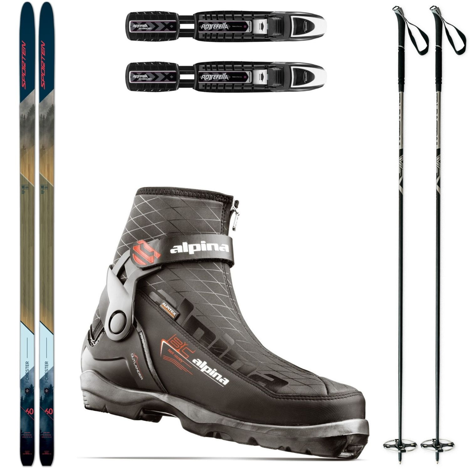 Backcountry set SPORTEN Forester MgE s viazaním BC + topánky Outlander + palice - Backcountry sety - 1