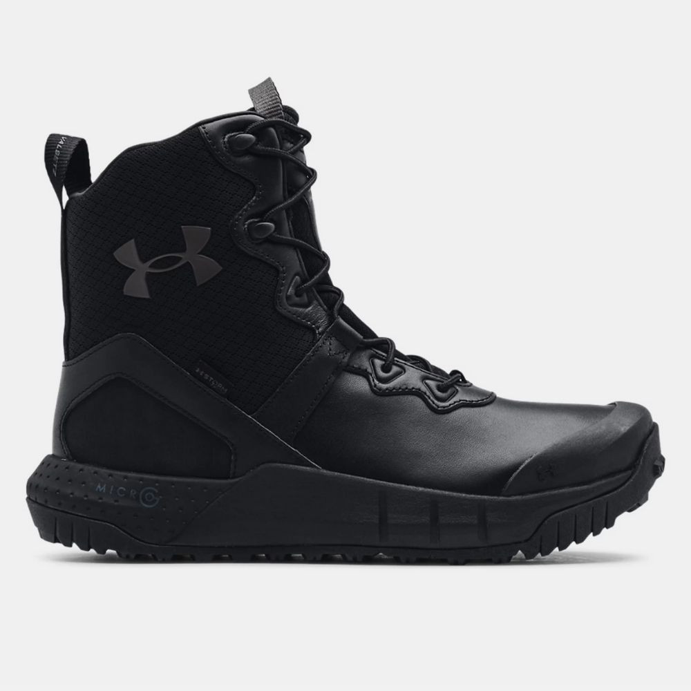 Kožené nepremokavé topánky UNDER ARMOUR MicroG Valsetz Leather Waterproof Tactical - Turistická obuv - 1