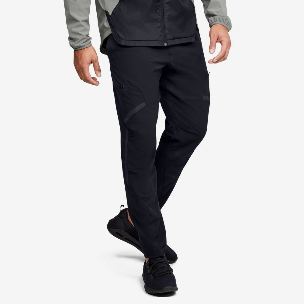 Nohavice UNDER ARMOUR Stretch Woven Utility Cargo Pant Black - Športové nohavice - 1
