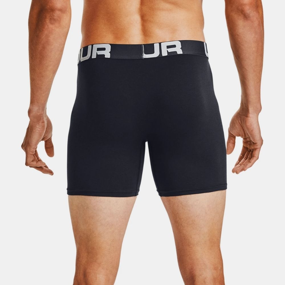 Boxerky UNDER ARMOUR Charged Cotton 6 in 3-Pack Black - Spodná bielizeň - 3
