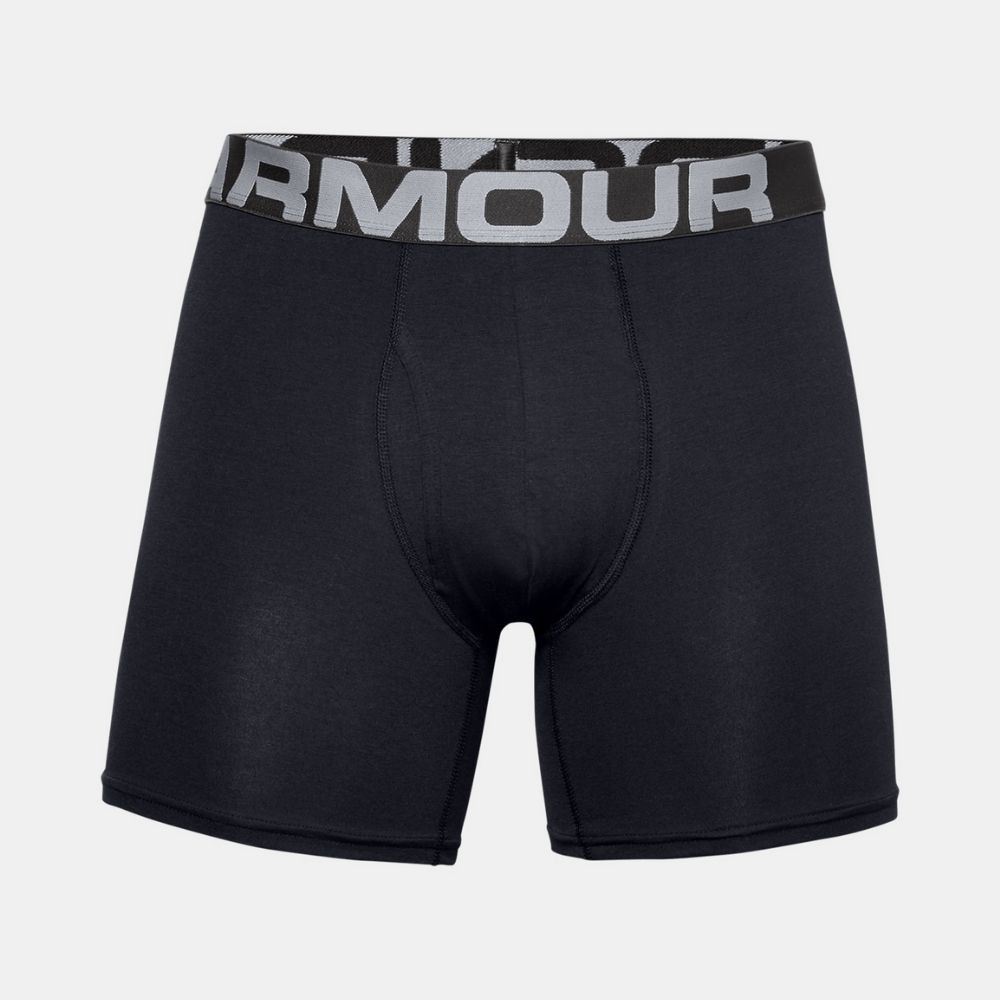 Boxerky UNDER ARMOUR Charged Cotton 6 in 3-Pack Black - Spodná bielizeň - 4