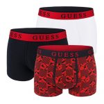 Boxerky GUESS 3-pack Black/Red/White