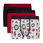 Boxerky GUESS 3-pack Black/Red/Grey
