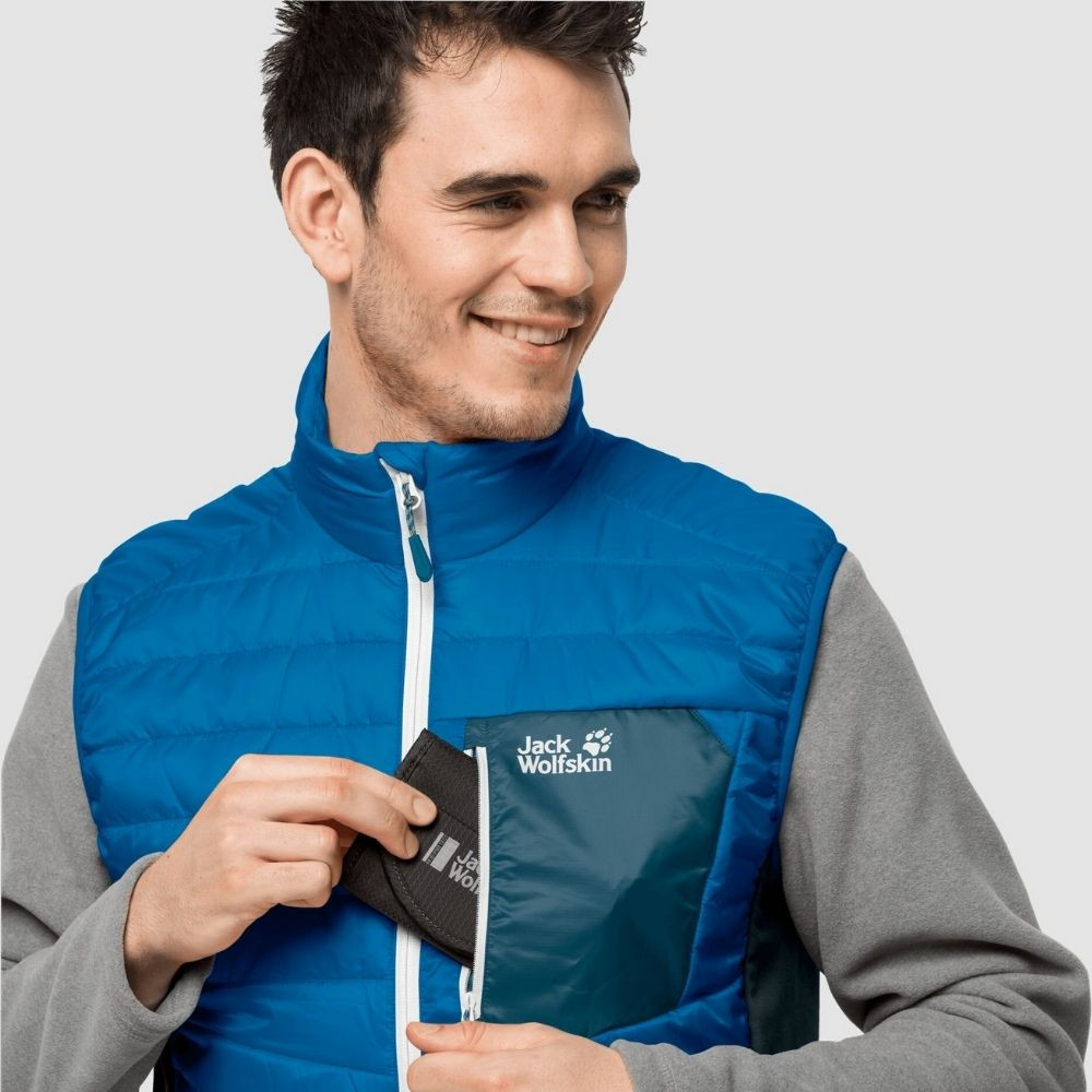 Vesta JACK WOLFSKIN Routeburn Blue - Bundy na bežky a skialp - 4