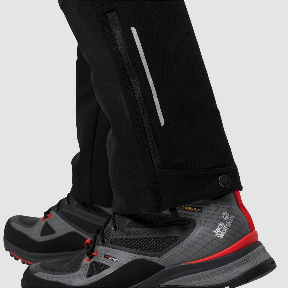 Nohavice JACK WOLFSKIN Gravity Black - Nohavice na bežky a skialp - 5