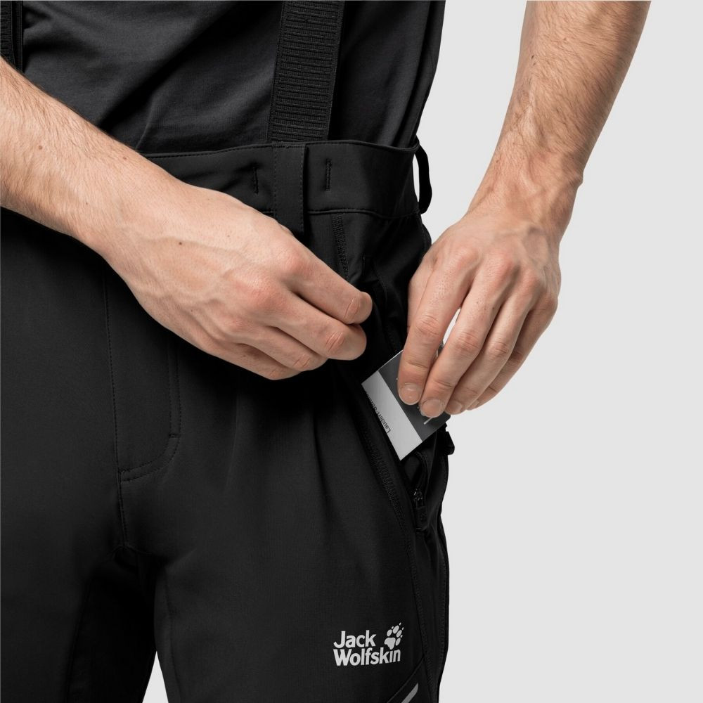 Nohavice JACK WOLFSKIN Gravity Black - Nohavice na bežky a skialp - 3