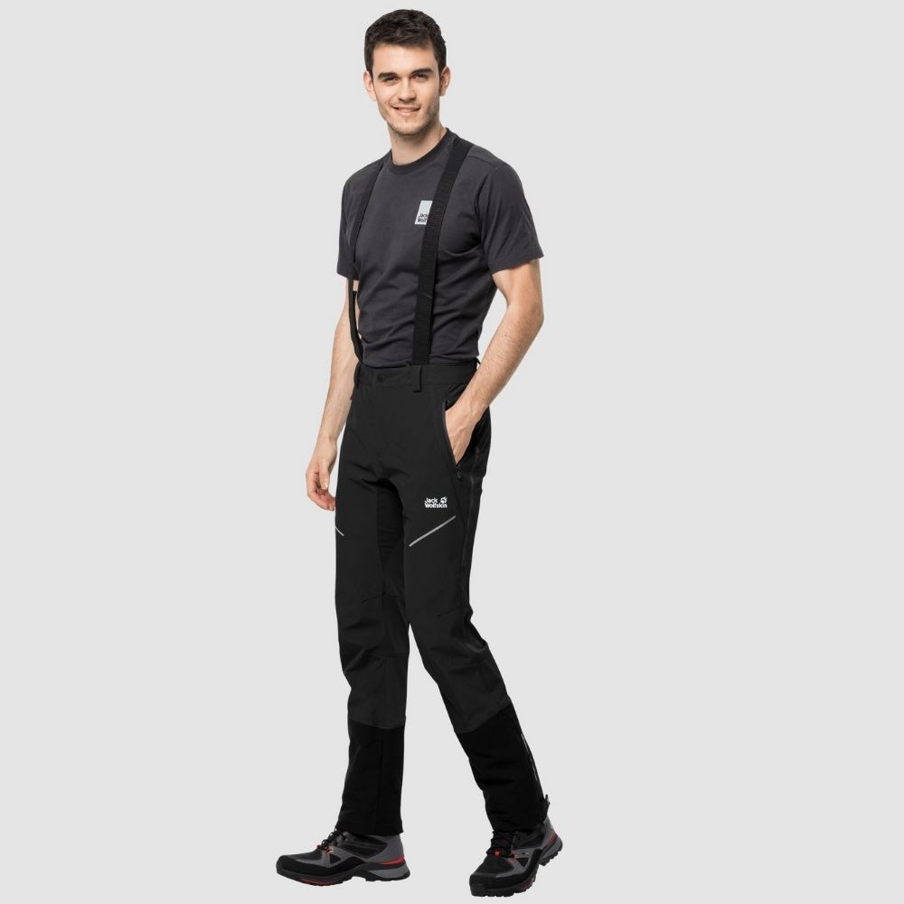 Nohavice JACK WOLFSKIN Gravity Black - Nohavice na bežky a skialp - 1