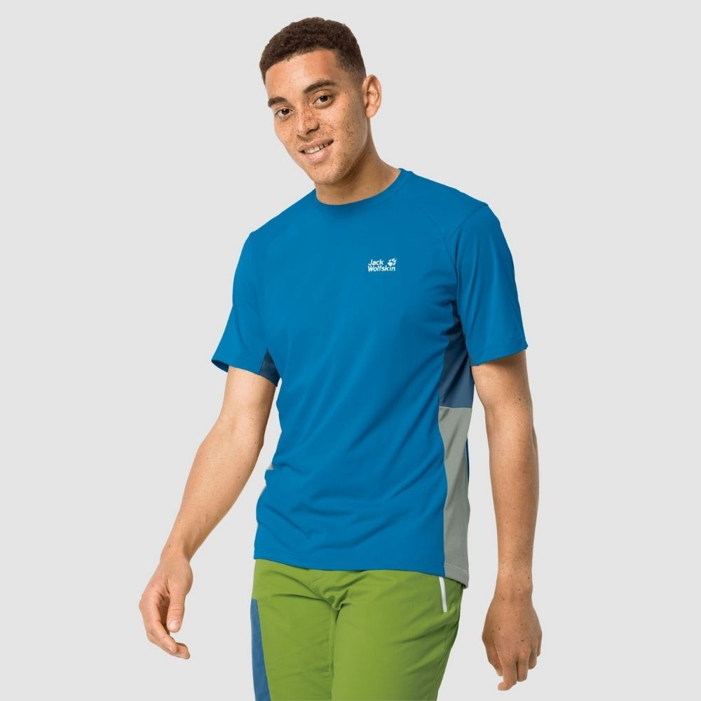 Funkčné tričko JACK WOLFSKIN Narrows Blue - JACK WOLFSKIN - 2
