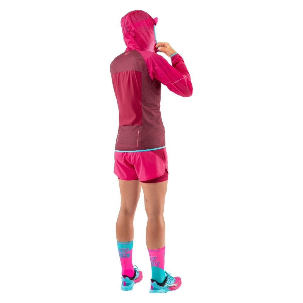 Bunda DYNAFIT Alpine Wind W Flamingo - Bundy na bežky a skialp - 3